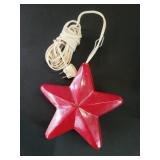 Mid century glass star hanging light