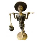 Vintage African bronze statue