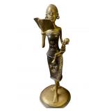 Vintage African bronze statue