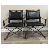 Pair vintage mcm  Cleo Baldon X chairs