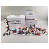 Group of Department ceramic Christmas decoration