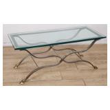 Maison Jansen-style nickel and brass base coffee