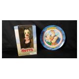 Mutts figure in original box & Hercules plate