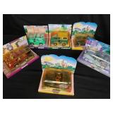 Group of Chevron toy cars, sealed in box