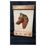 Vintage ceramic horse head key hanger