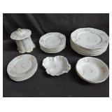 23 piece limoges France porcelain and tea candy