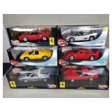 Group of Hot Wheels Ferrari die cast model cars