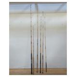 6 vintage saltwater fishing poles