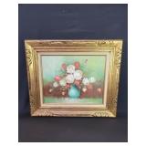 Vintage oil painting on canvas