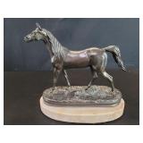 Signed P. J. Mene bronze horse sculpture on a