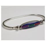 Vintage Mexican sterling silver and multi-stone