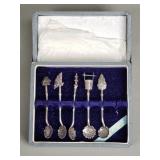 Vintage Japanese sterling silver salt spoons