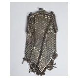 Vintage silver plate mesh coin purse