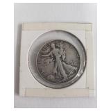 1937 Walking Liberty silver half dollar