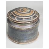 Mid-century signed glazed stoneware Couvere vessel