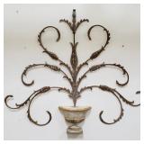 Vintage Italian metal gilt and wood wall decor