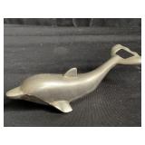Silver plate dolphin bottle opener