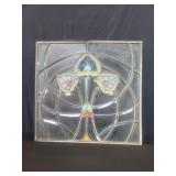 Art Nouveau style leaded glass panel