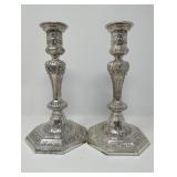 Pair of vintage silver plate candlesticks