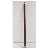 Vintage wood and brass pool cue