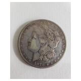 1878 Morgan silver dollar
