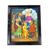 Framed signed Angel Vasiler print