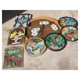 8 stained glass windows, cherry blossom