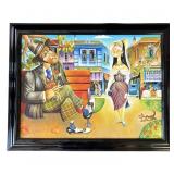 Framed signed Angel Vasiler print