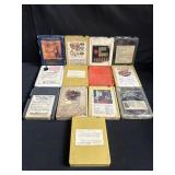 Group of 13 vintage 4 and 8 track tapes