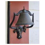 Vintage iron bull porch bell