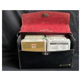 Group of ten 4 tracks tape cartridge in tape case