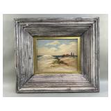 Signed antique W.H.Emery oil on panel