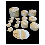 Large lot of Japanese hand painted dishes