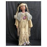 Vintage Native American porcelain doll