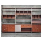 Paul McCobb Mid-century Modern walnut 3-bay