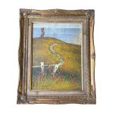 Framed signed Lancaster oil painting