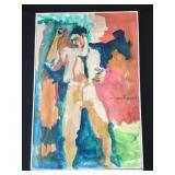 Vintage oil painting on canvas