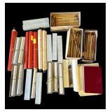 Lot of VTG Asian blank scrolls & bamboo brushes