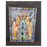 Stained glass panel wall decoration