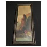 Antique oil painting on masonite board