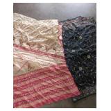 Large vintage embroidered textiles