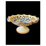 Vintage Italian hand painted centerpiece bowl