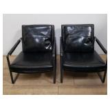 Pair of Mid-century Modern-style Leman leather