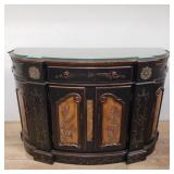 Vintage painted floral credenza