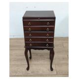 Mahogany Queen Anne style flatware chest