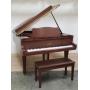 Yamaha C3 6'1" walnut grand piano with bench