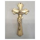 Brass Art-deco crucifix