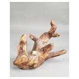 Driftwood root sculpture signed