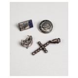 Sterling silver pins