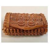 Antique 19th c. carved snuffbox made of
